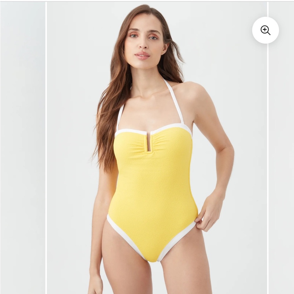 Yellow Halter One-Piece Swimsuit